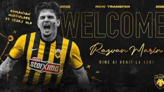 Fotbal: Răzvan Marin a fost prezentat la AEK Atena