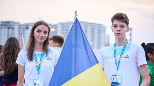 Luca Marinescu, de la Corona Brașov, purtător de drapel al României la ceremonia de închidere a FOTE