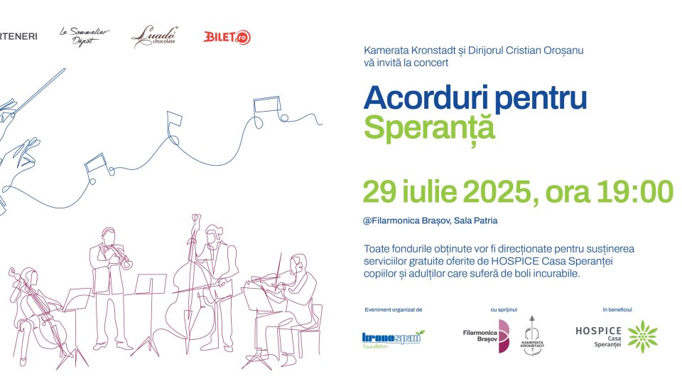 Concert caritabil la Filarmonica Brașov