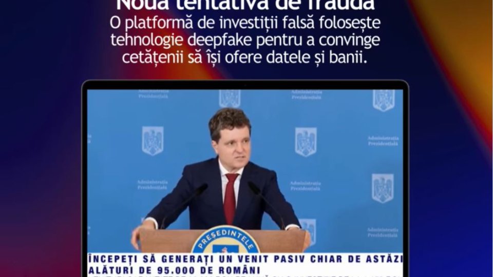 Fraudă de tip „investiții rapide” care foloseşte imaginea preşedintelui Nicuşor Dan