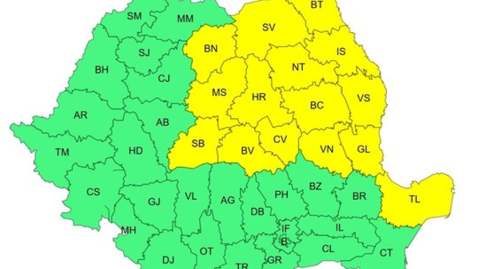 Cod galben de vânt în județul Brașov