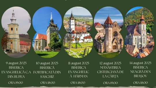 „Catedralele sunetului” în biserici fortificate din Brașov