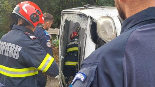 Intervenție promptă a jandarmilor brașoveni la un accident rutier lângă Sibiu