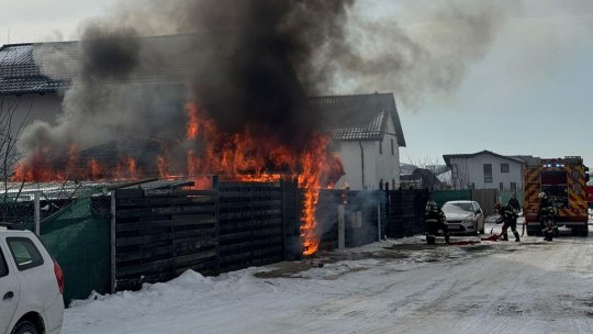 Incendiu în Sânpetru