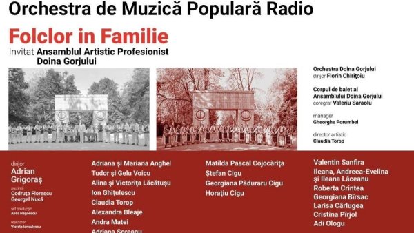 Folclor în familie - Ansamblul Doina Gorjului invitat la Sala Radio