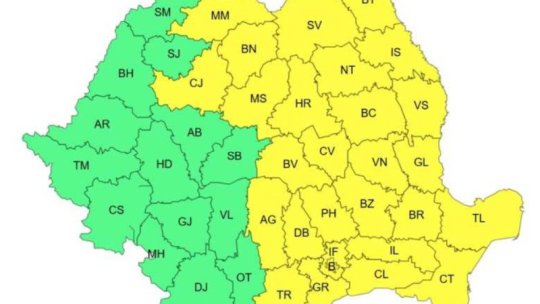 Atenționări COD GALBEN de ger, în peste jumătate de ţară, vineri şi sâmbătă
