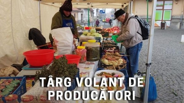 Târg volant de producători în Piața Unirii