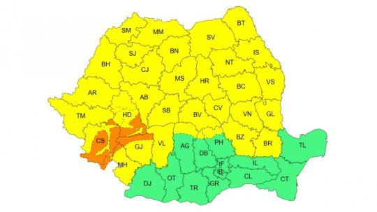 Cod galben de ninsori, lapoviță, ploi și viscol. Avertizări meteo valabile până pe 9 ianuarie