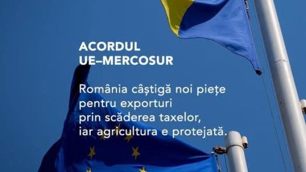 Nicușor Dan: România a votat în favoarea acordului comercial dintre UE și Mercosur