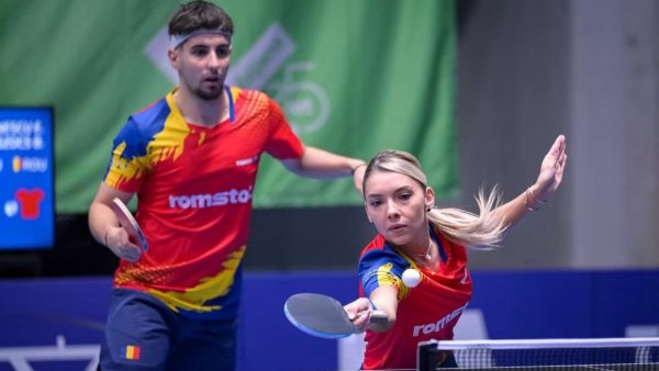 Tenis de masă. Perechea Eduard Ionescu - Bernadette Szocs s-a calificat în semifinalele probei de dublu mixt de la Campionatele Europene Individuale