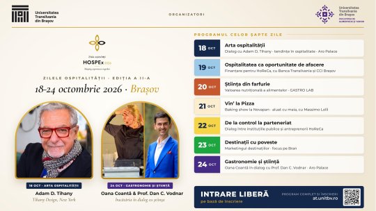 Zilele ospitalității la Brașov, săptămâna viitoare