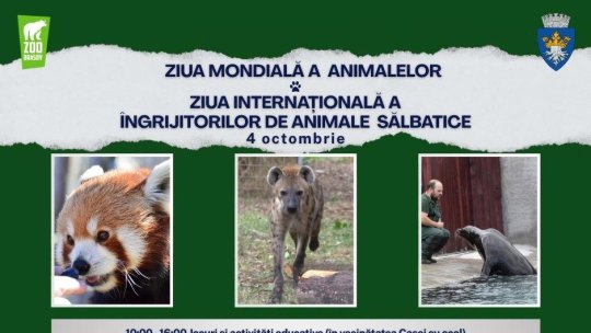 Zoo Brașov sărbătorește Ziua Mondială a Animalelor pe 4 octombrie. Programul activităților
