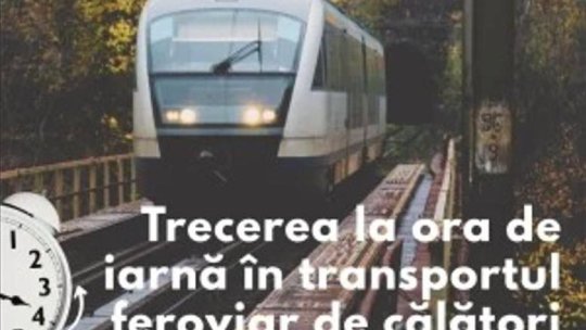 Trecerea la ora de iarnă nu modifică şi mersul trenurilor