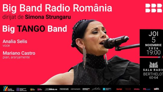 Seară de tango la Sala Radio: Analia Selis, Mariano Castro și Big Band-ul Radio România