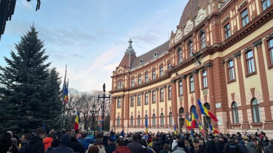 VIDEO Al doilea protest al zilei în fața Prefecturii Brașov
