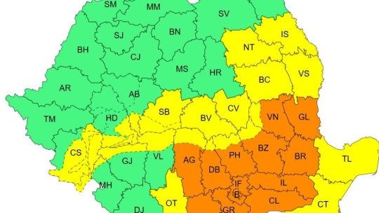 ANM: Cod portocaliu de ninsori abundente și viscol în 12 județe