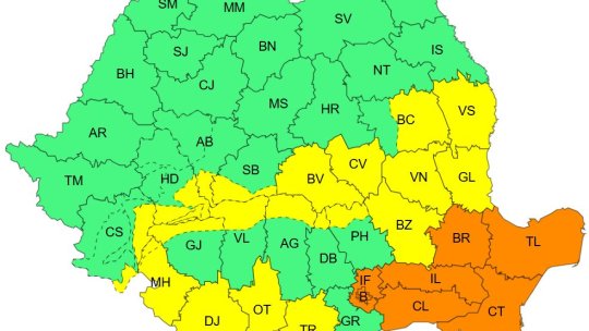 Brașovul, sub avertizare cod galben de vreme severă