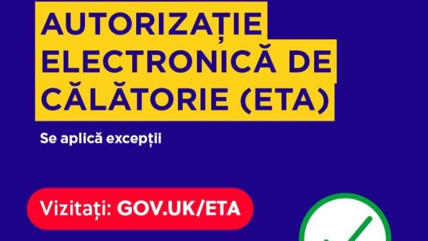 Brașovenii care călătoresc în Marea Britanie au nevoie, din 25 februarie, de Autorizaţia Electronică de Călătorie