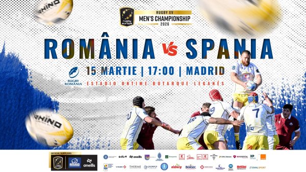 Rugby. România – Spania, în finala mică Rugby Europe Championship
