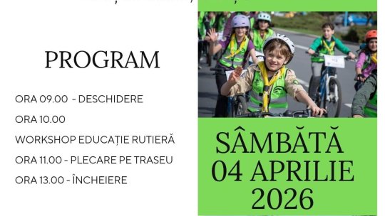 “Eșarfa pe bicicletă”, pe 4 aprilie, în Parcul Central Nicolae Titulescu