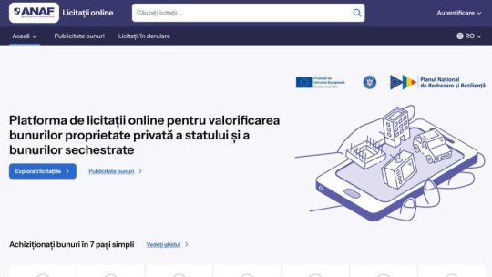 Platforma electronică eLicitaţii.anaf.ro a înregistrat peste un milion de accesări