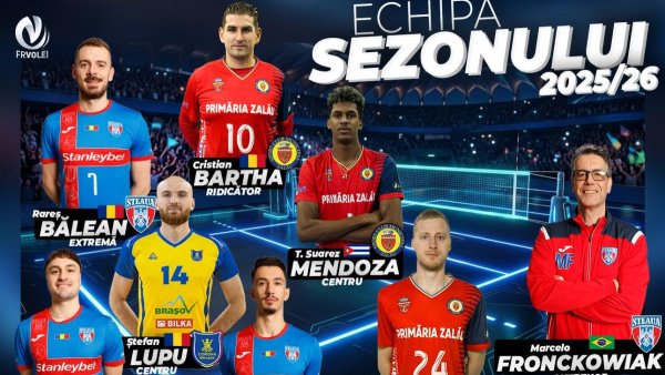 Volei. Echipa ideală a sezonului regulat din Divizia A1 la volei masculin