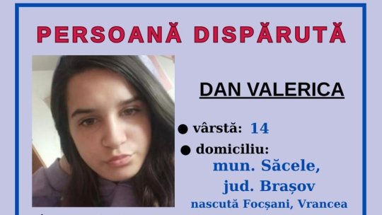 Polițiștii caută o minoră dispărută din Săcele