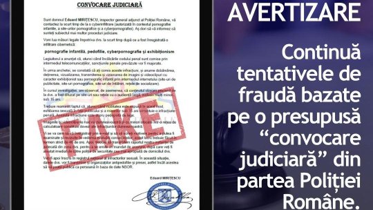 Citații false în numele Poliției Române