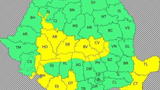 ANM anunță o răcire accentuată a vremii: ploi torențiale, vânt puternic și ninsori