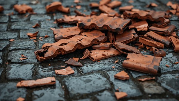 Țigle căzute pe Republicii