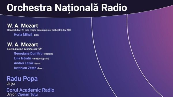 Concert de Paște la Sala Radio: Marea missă de Mozart