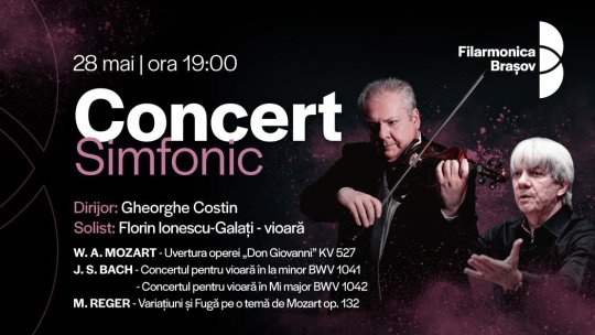 Florin Ionescu-Galați interpretează două concerte de Bach, joi seară, la Filarmonica Brașov