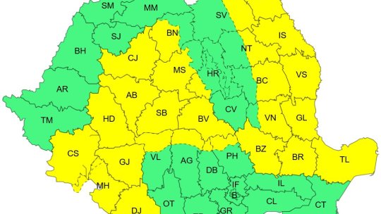 COD GALBEN de vânt puternic, la Brașov, pe tot parcursul zilei de 28 mai