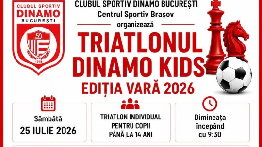 Triatlonul Dinamo Kids, sâmbătă, la Brașov
