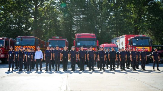 Alți pompieri români au plecat în Grecia cu un modul național specializat în stingerea incendiilor de pădure