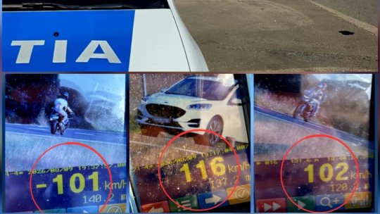 1217 situații de pericol identificate ca urmare a depășirii limitelor de viteză
