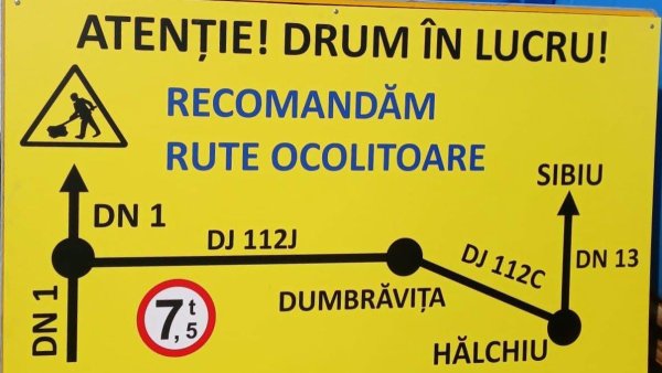 Restricții majore pe DN1, între Brașov și Făgăraș