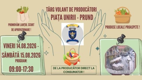 Târgul de Producători, la final de săptămână, în Piața Unirii