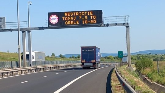 Restricții de circulație pentru vehiculele de peste 7,5 tone, în weekend