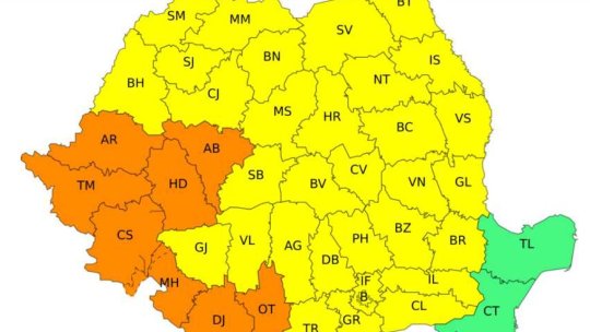 Cod portocaliu și Cod galben de caniculă, de joi dimineața; temperaturile ajung la 37-39 de grade