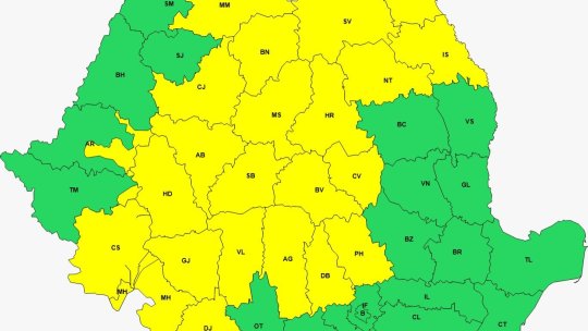 Cod galben de averse torențiale la Brașov