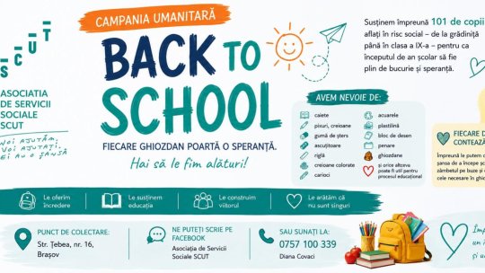Asociația de Servicii Sociale SCUT, campanie pentru copiii defavorizați
