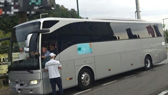 Transportatorii, verificați de polițiștii brașoveni