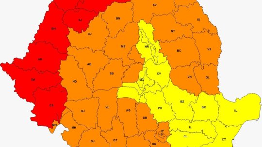 Cod portocaliu de caniculă, extins în peste jumătate din ţară, în următoarele două zile