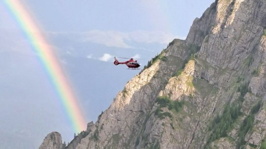 Salvamontiști germani, salvați de pe cel mai mare perete stâncos din România