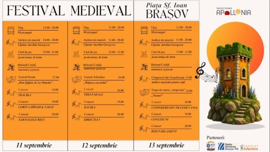 Festivalul Medieval, în Piața Sf. Ioan din Brașov