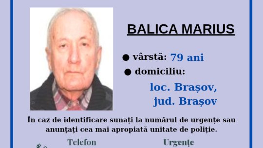 Pensionar dispărut în Brașov