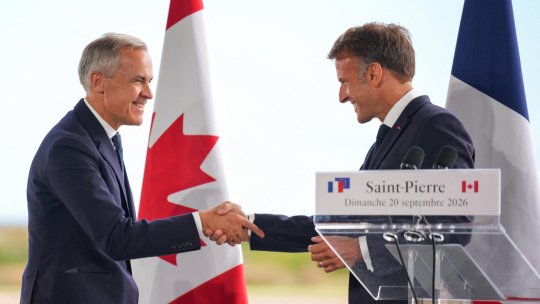Preşedintele francez Emmanuel Macron l-a primit pe prim-ministrul canadian Mark Carney
