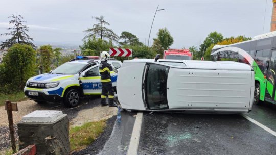 Accident pe drumul spre Poiana Brașov
