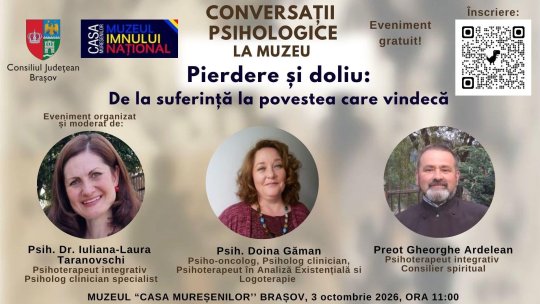 Conversațiile psihologice revin la Muzeul Casa Mureșenilor Brașov